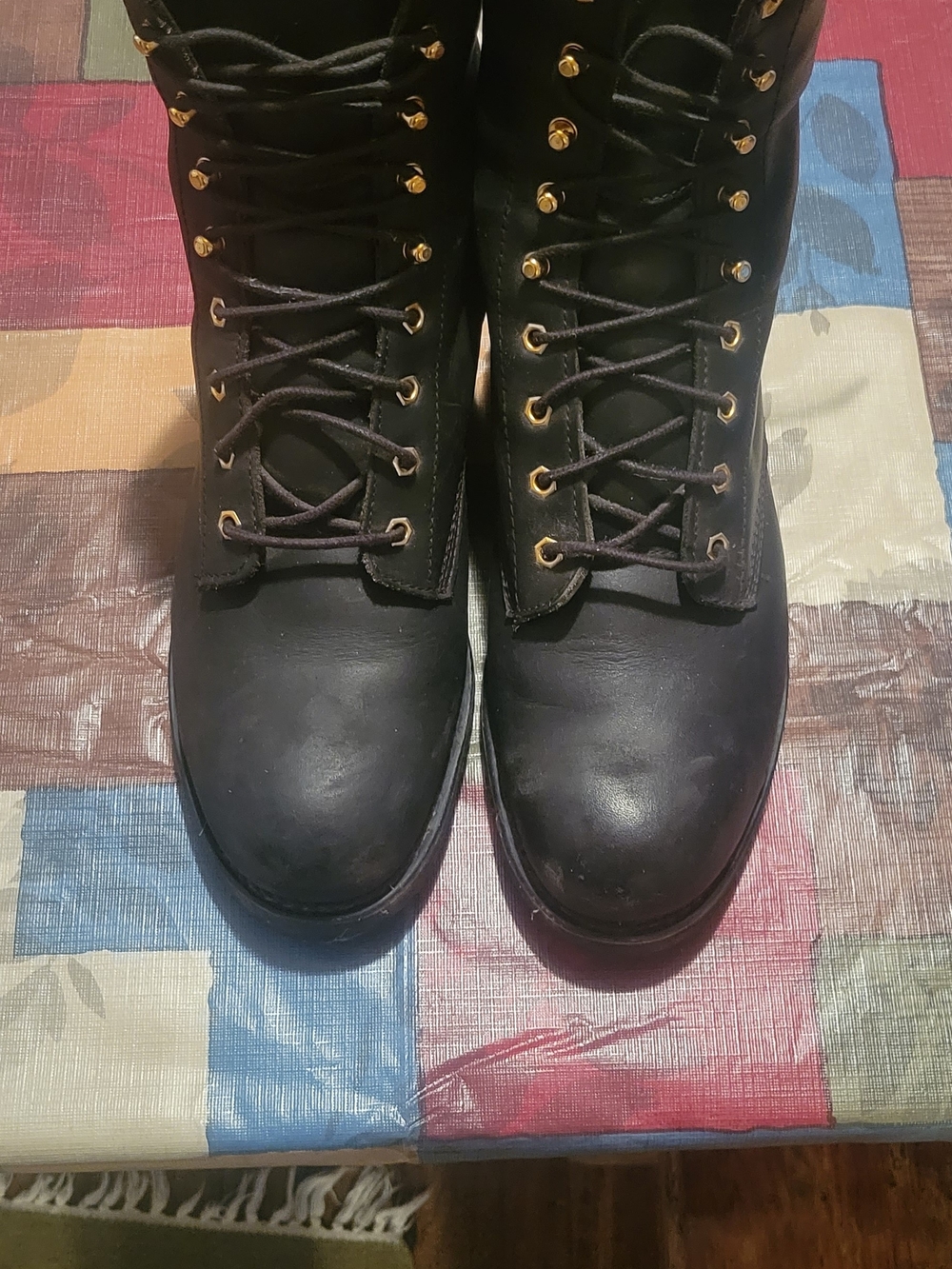 Chippewa Steel Toe Logger Boots – Men’s 11W – Black Leather – Vibram Sole